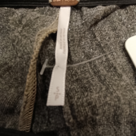 Free People Crinkle Velvet Pleated Wide Leg Trousers in Cream Size S P - Picture 7 of 12